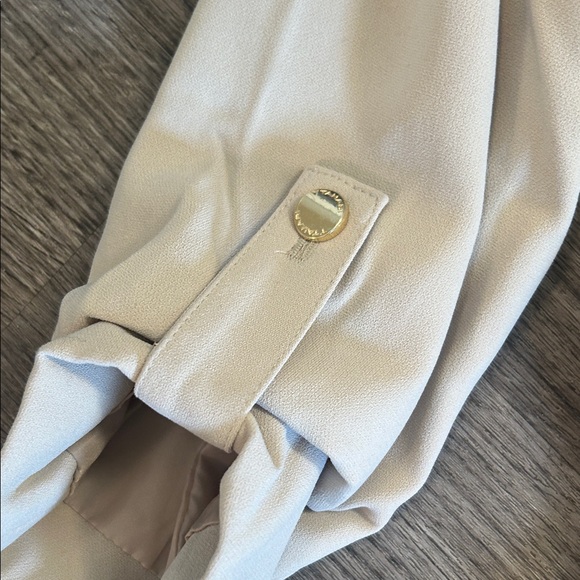 Tahari Beige Blazer with Rolled Sleeves - Picture 9 of 11